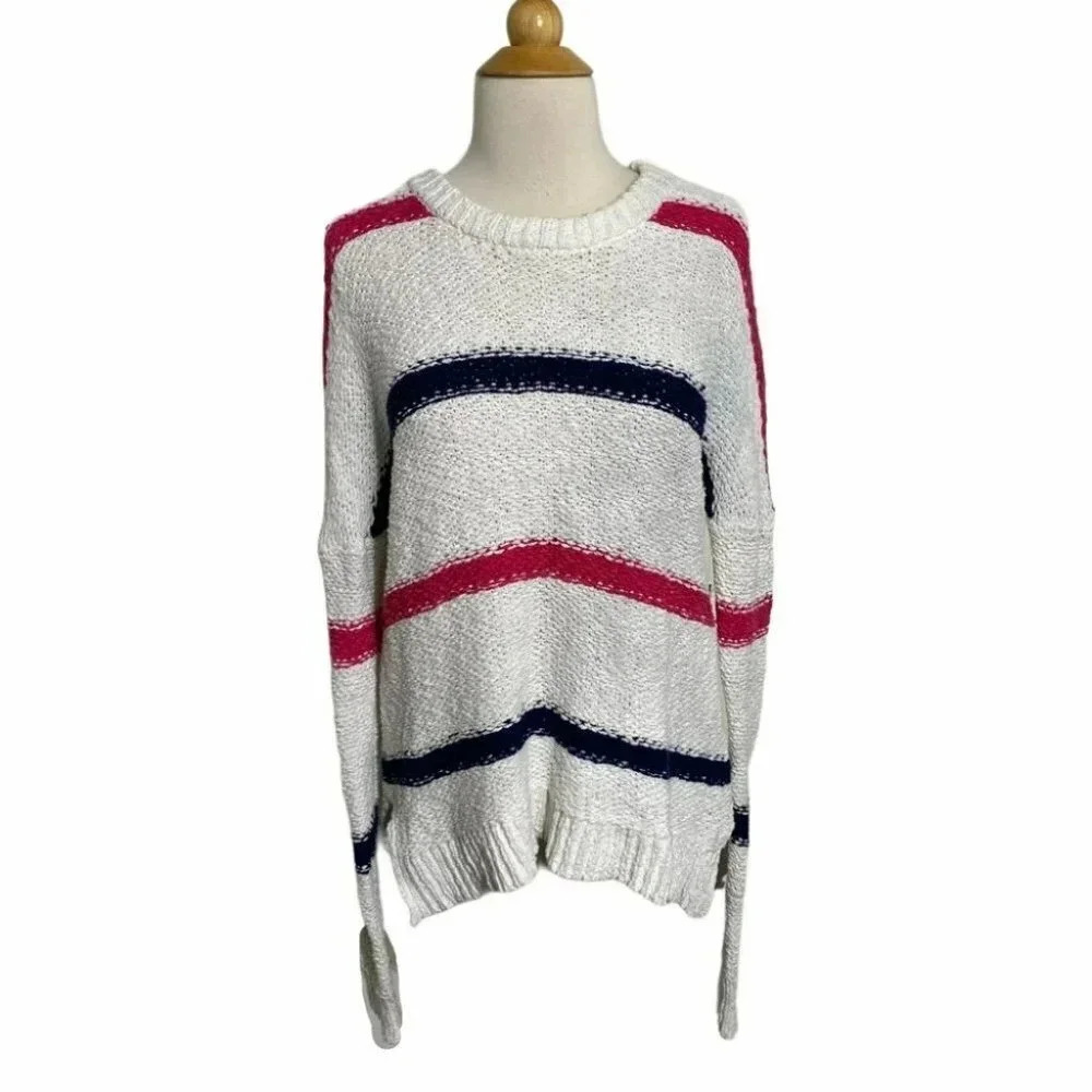 Cupcakes & Cashmere XSโ striped side slit sweater